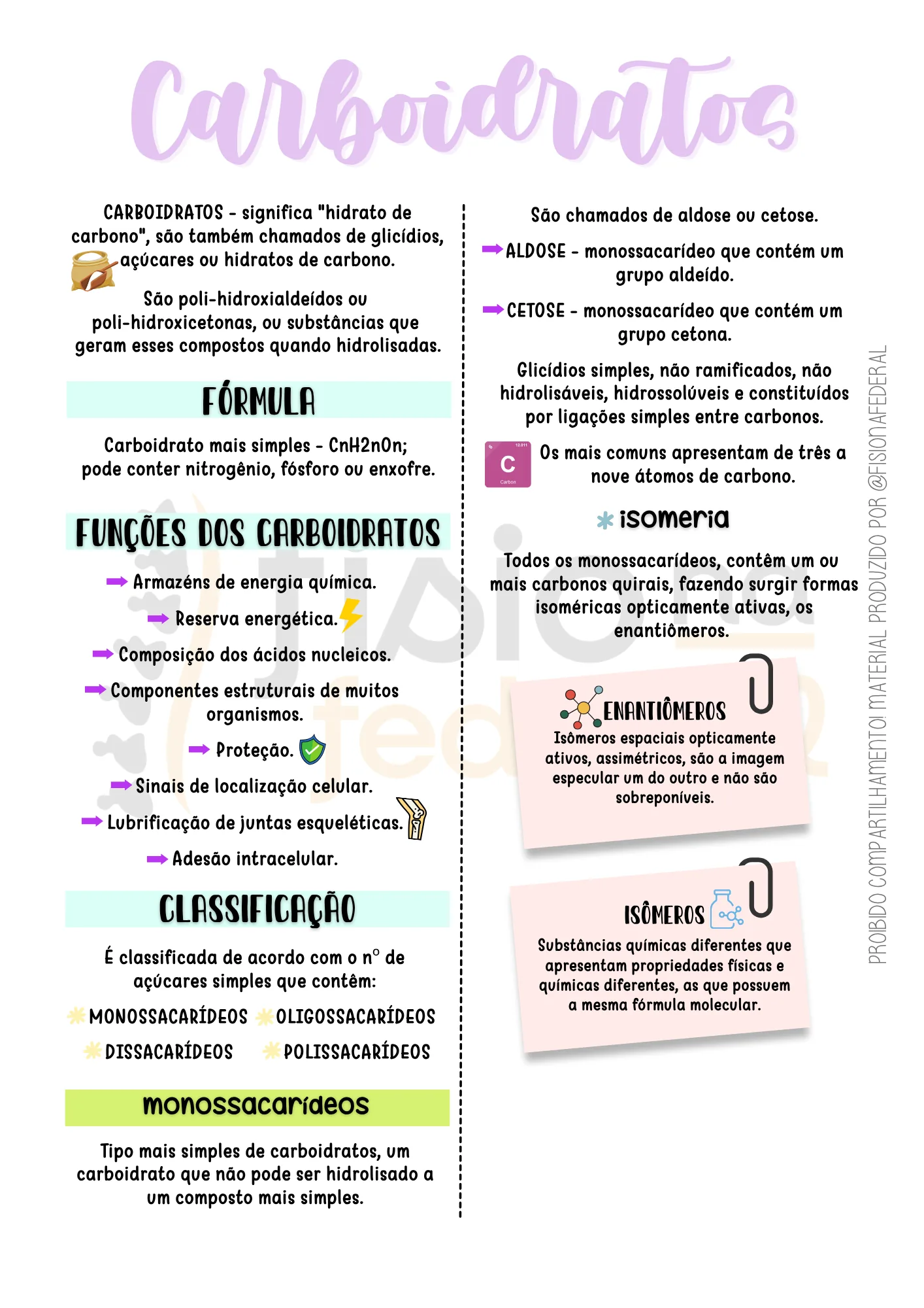 Material de carboidratos