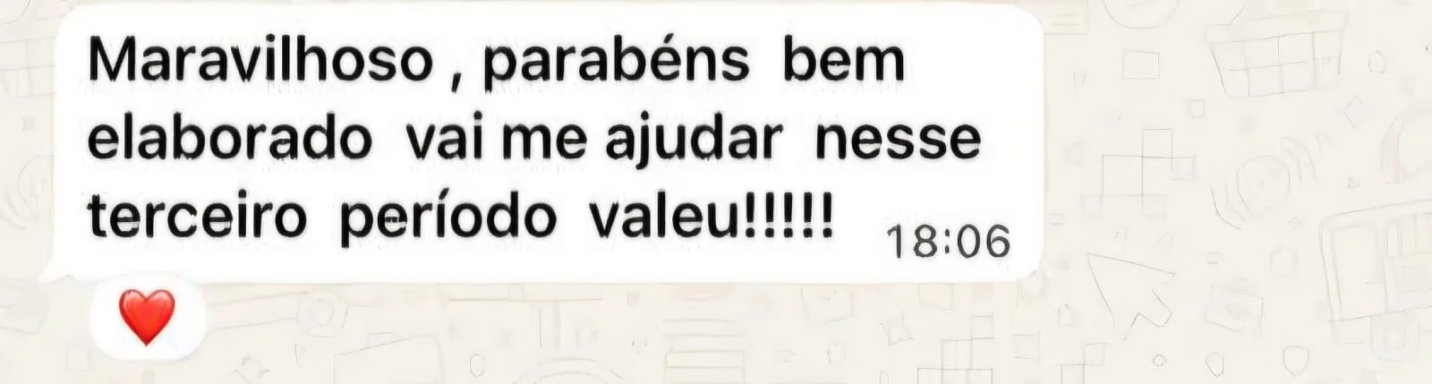 Depoimento de aluno