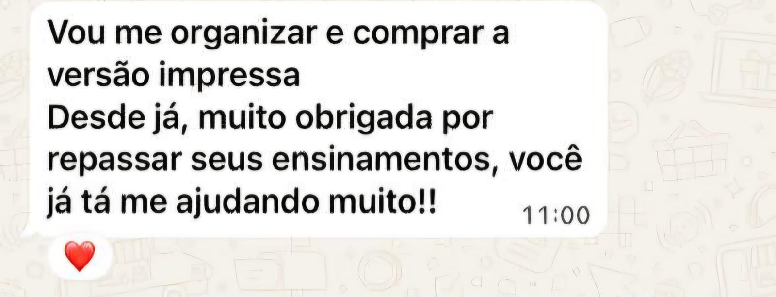 Depoimento de aluno
