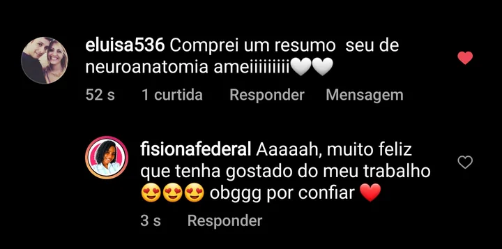 Depoimento de aluno